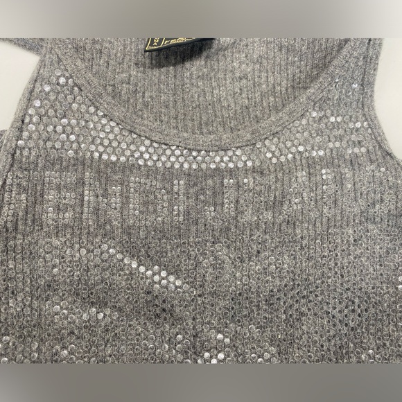 FENDI “FENDI Jeans” signature Gray wool blend tank top Size 40/26 US size 4 - Picture 6 of 6